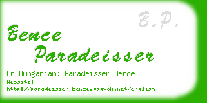 bence paradeisser business card